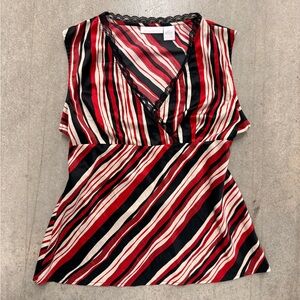 Y2K red & black blouse
